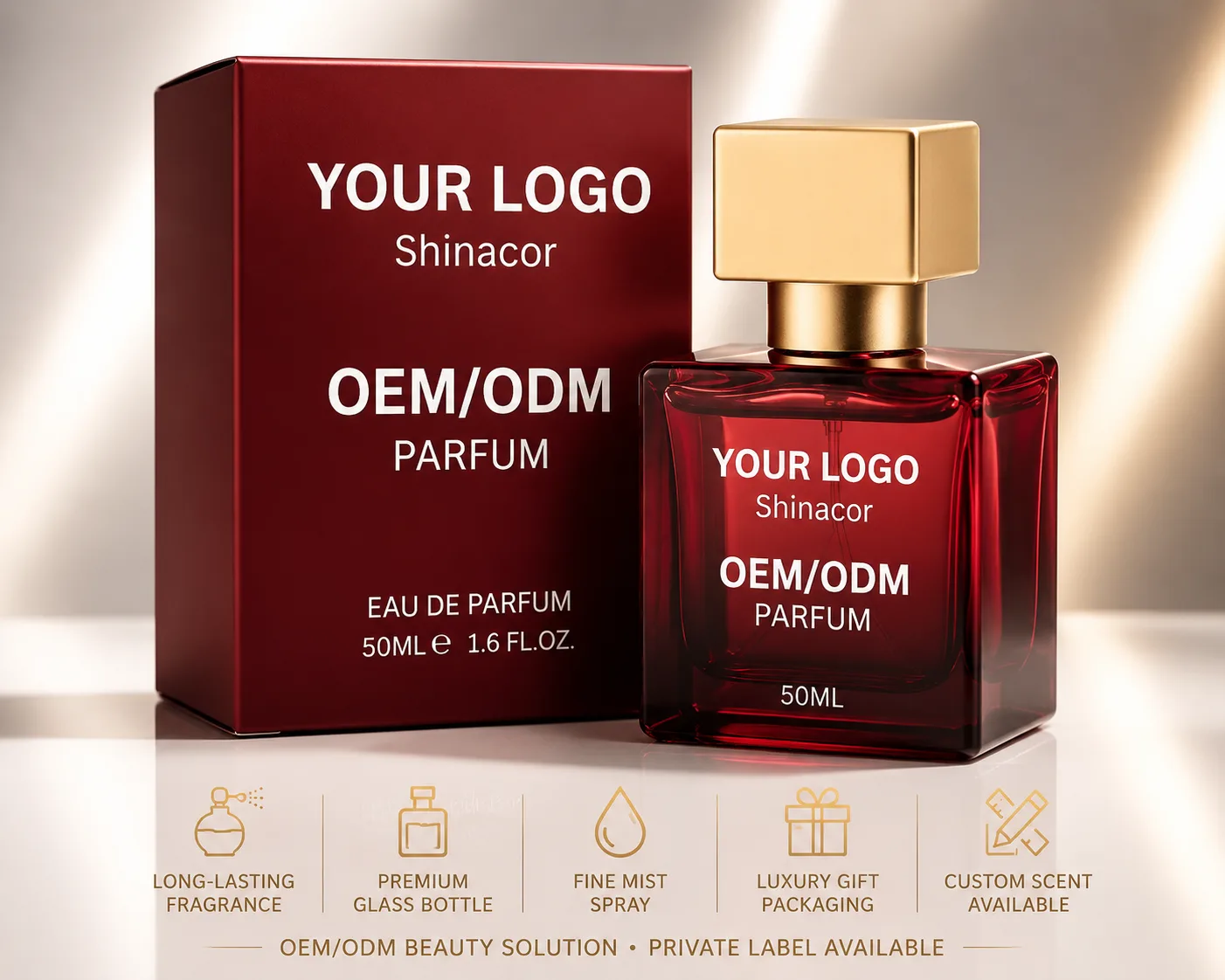 Custom fragrance. Custom bottle. Custom packaging. Your brand, your perfume.